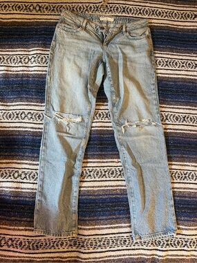 Garage Light Blue Jeans with Knee Rips